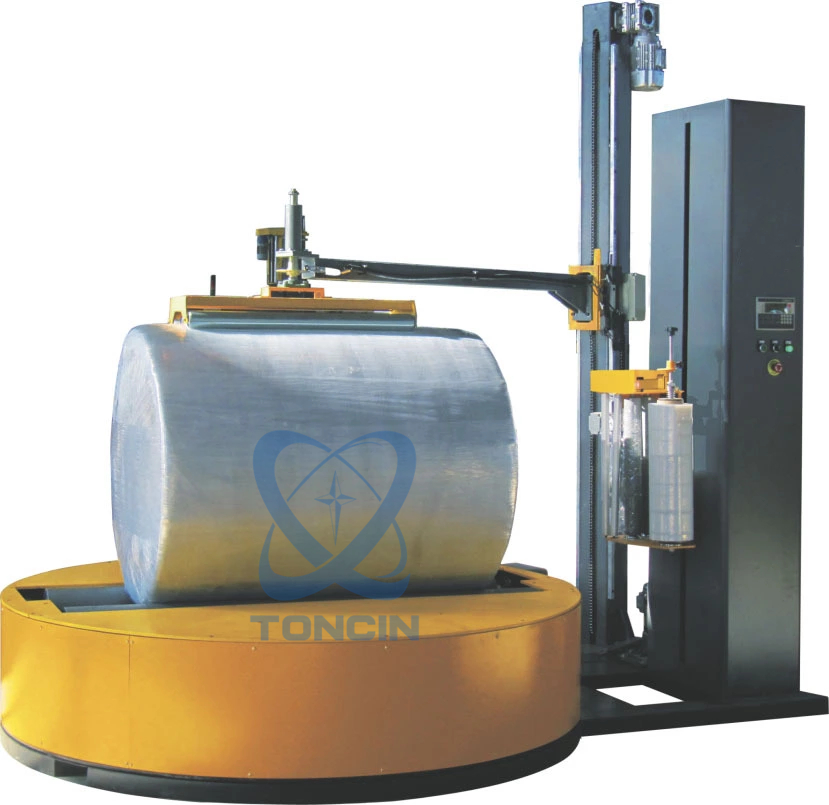 Machine de conditionnement cylindrique d'emballage de film étirable pour l'usine de papier